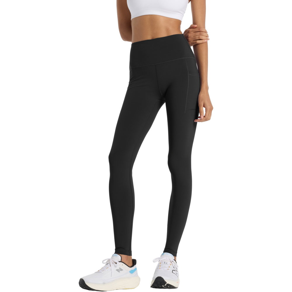 New Balance - Sleek Pocket High Rise Leggings Damen schwarz