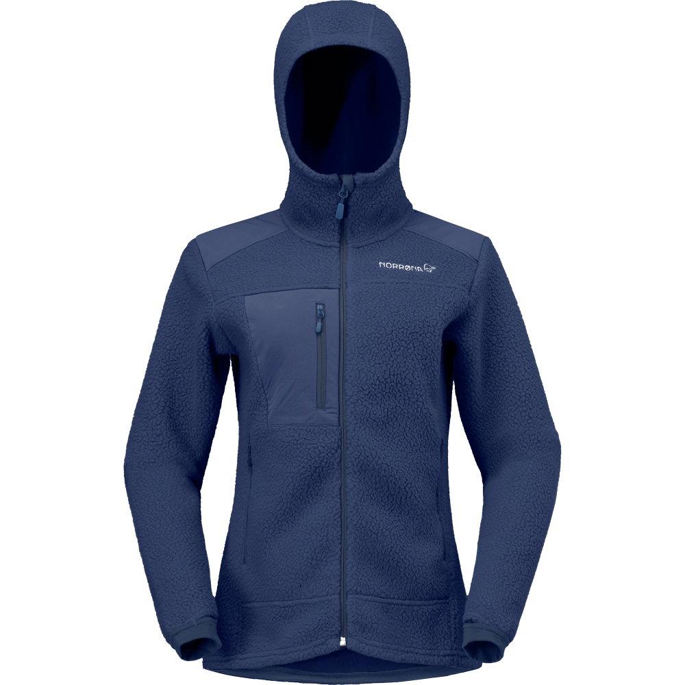 Norrona - Trollveggen Warm3 Fleecehoodie Damen blau