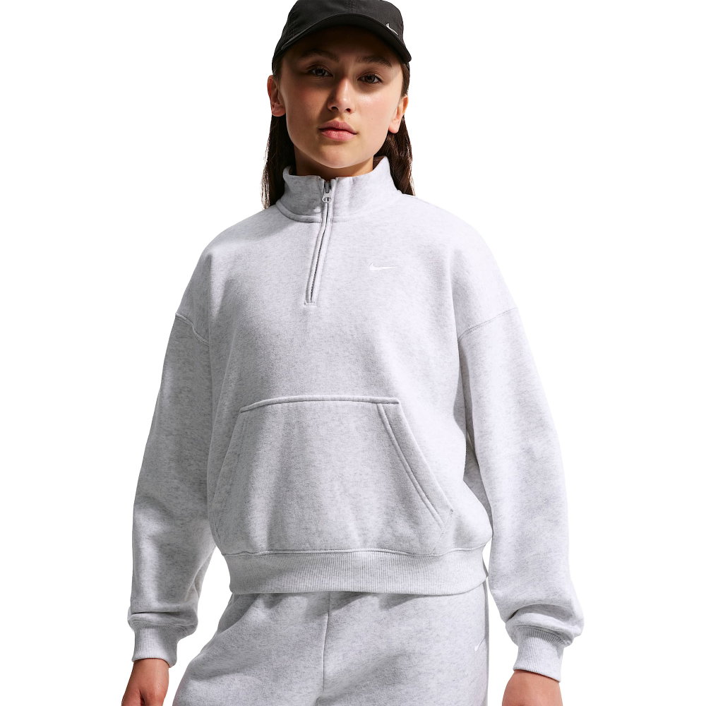 Nike - Studio Fleece Half Zip Kinder grau