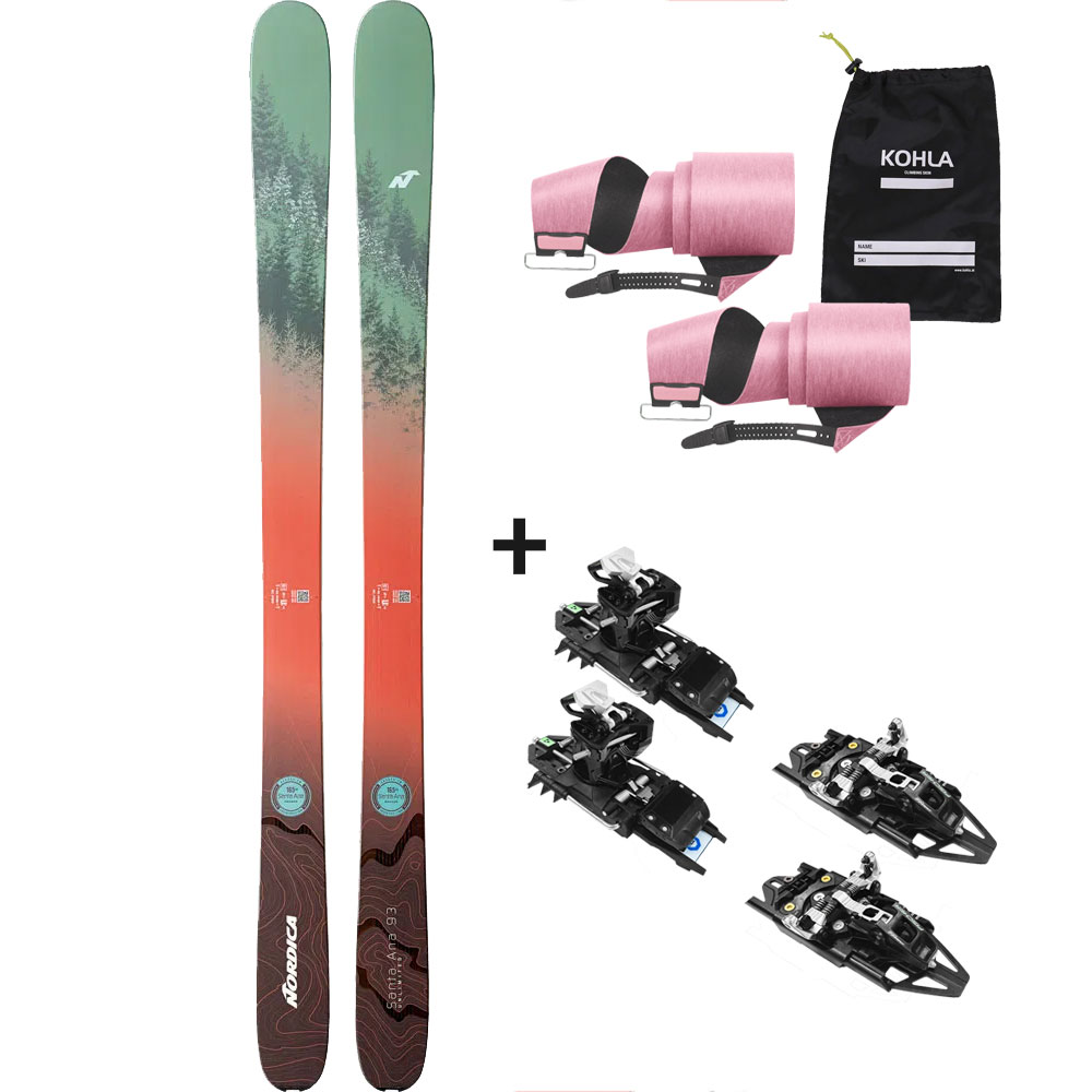 Nordica - Santa Ana 93 Unlimited 23/24 Tourenski Komplettset & Fischer Demo Bindung & Fell