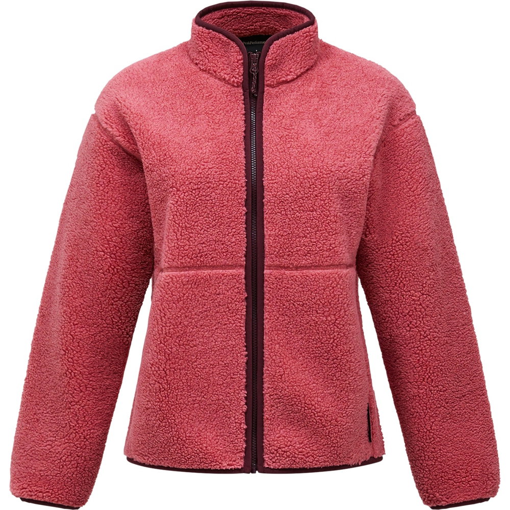 Peak Performance - Solid Fleecejacke Damen rot
