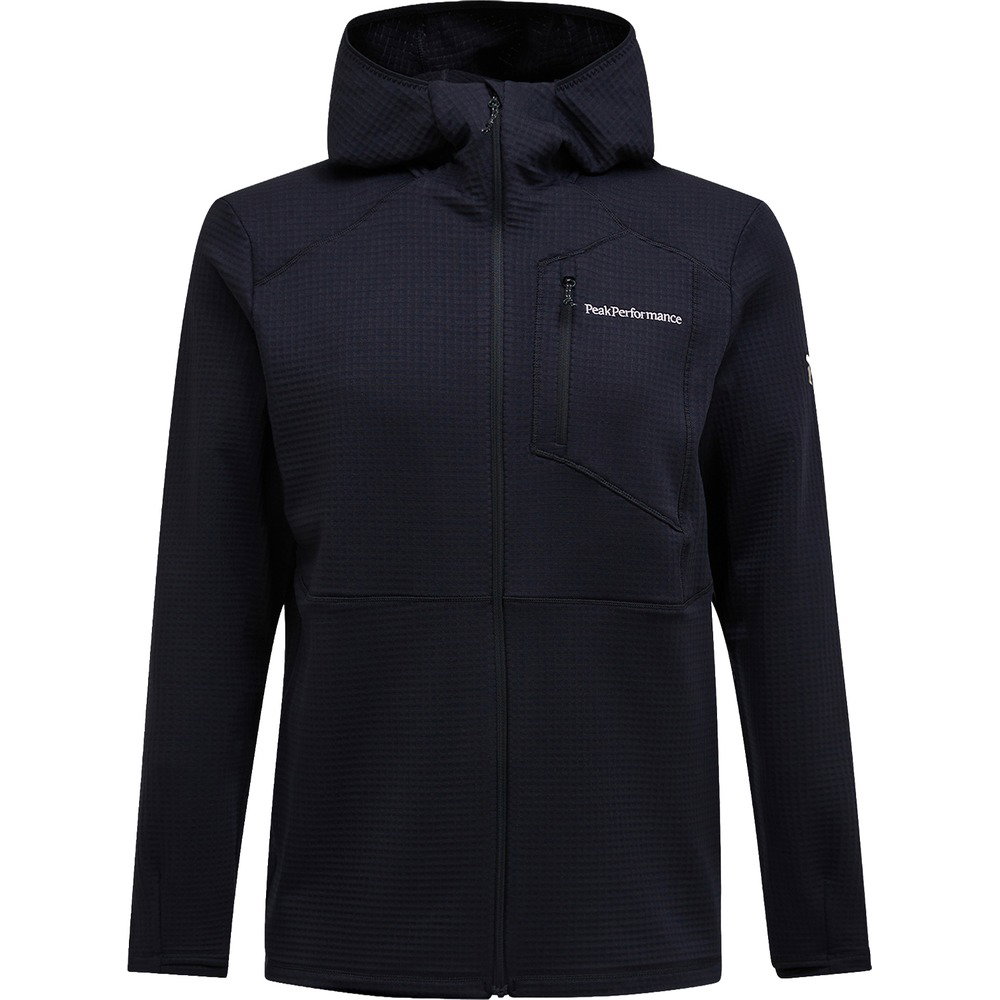 Peak Performance - Trail Polartec Fleecehoodie Herren schwarz