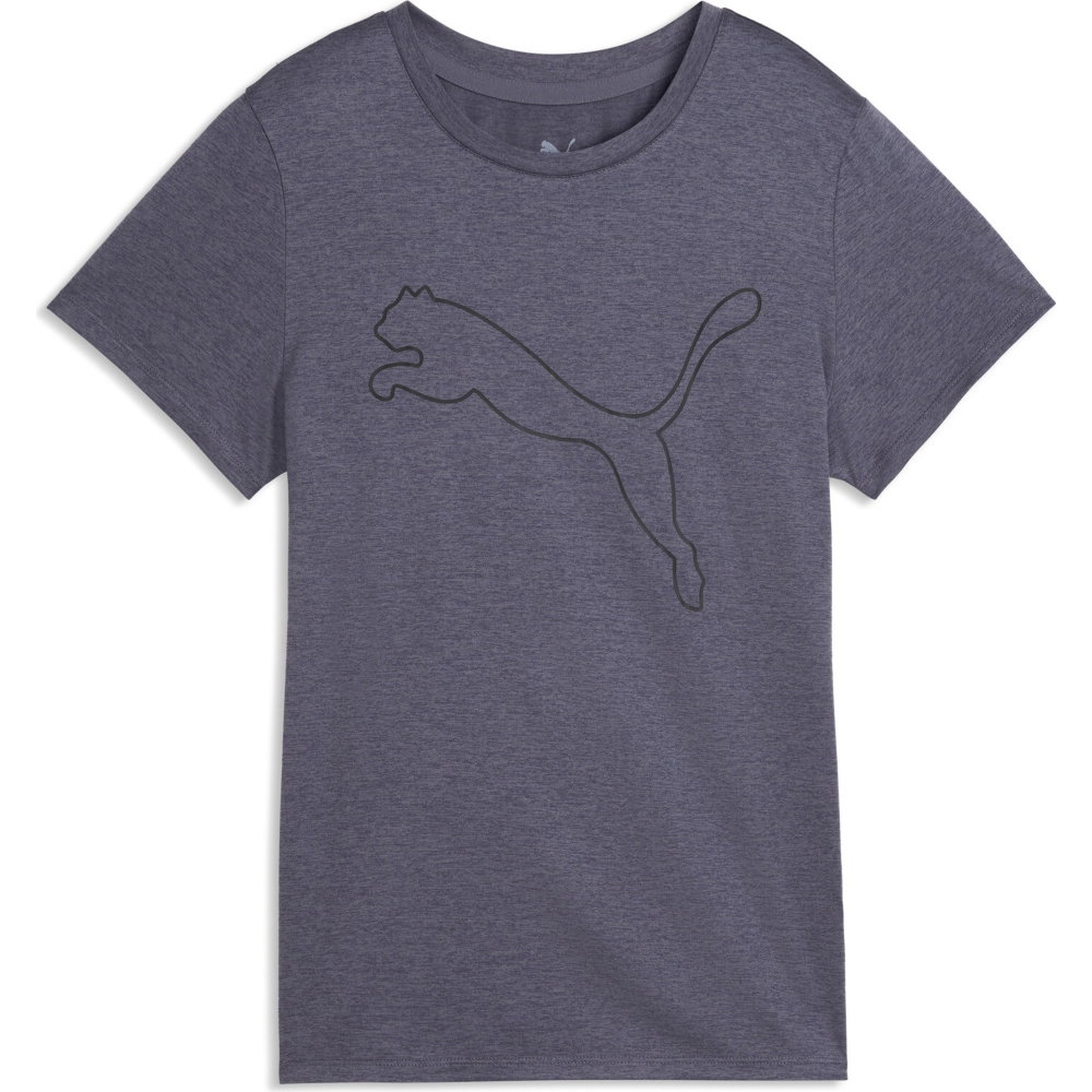 Puma - Train All Day Essentials Heather Logo T-Shirt Damen grau
