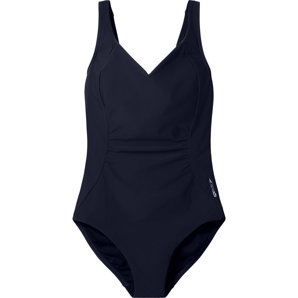 Speedo - Shirred Badeanzug Damen schwarz