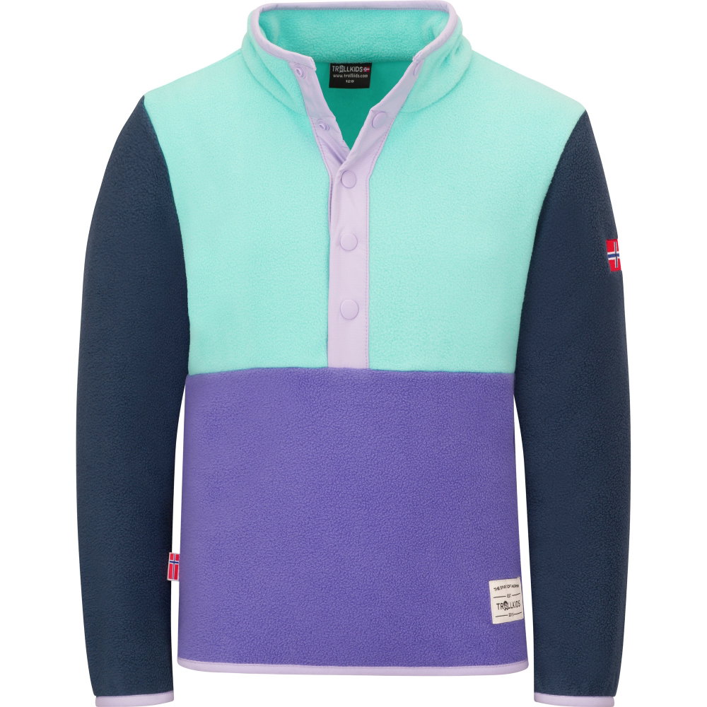 Trollkids - Flekkefjord Half Zip Kinder lila