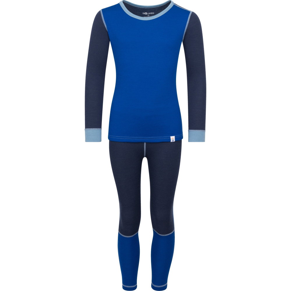 Trollkids - Merino Baselayer Set Kinder blau