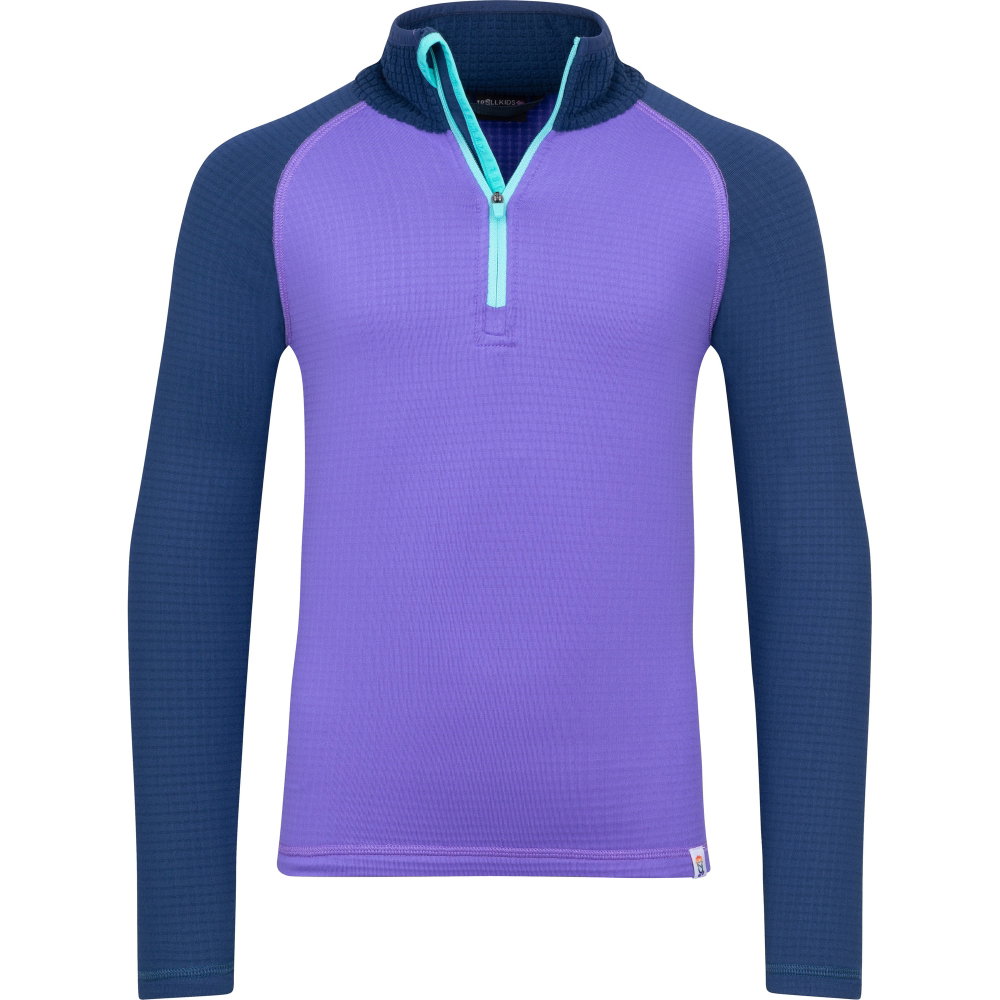 Trollkids - Rauland Half Zip Kinder lila