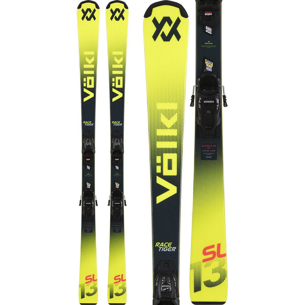 Völkl - Racetiger JR Pro 25/26 Kinderski inkl. 4.5 vMotion JR Bindung (120-130cm)