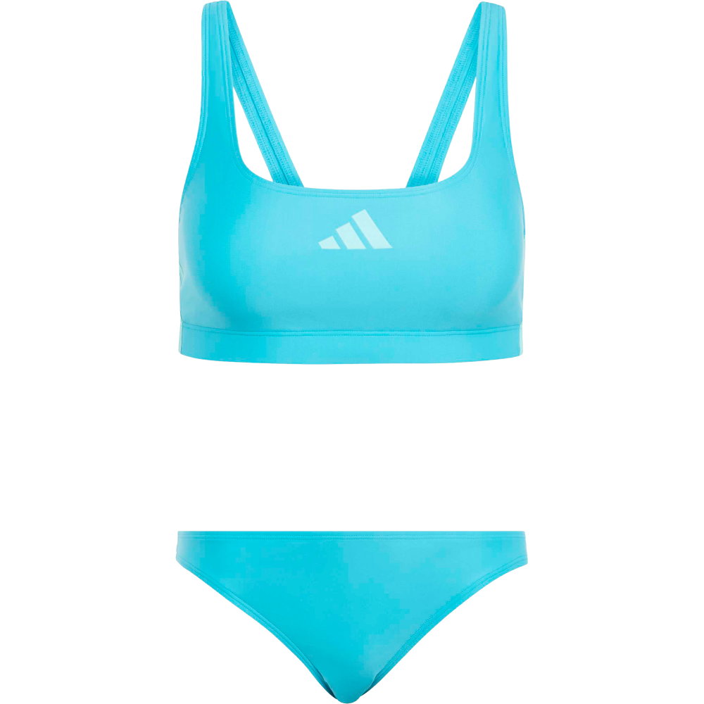 adidas - 3-Streifen V-Back Bikini Damen lucid cyan