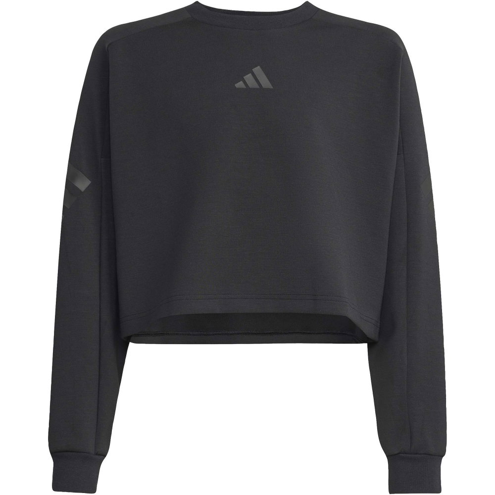 adidas - Future Icons 3-Streifen Cropped Sweatshirt Kinder schwarz