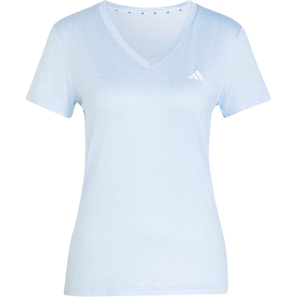 adidas - Workout Essentials Heather V-Neck T-Shirt Damen blau