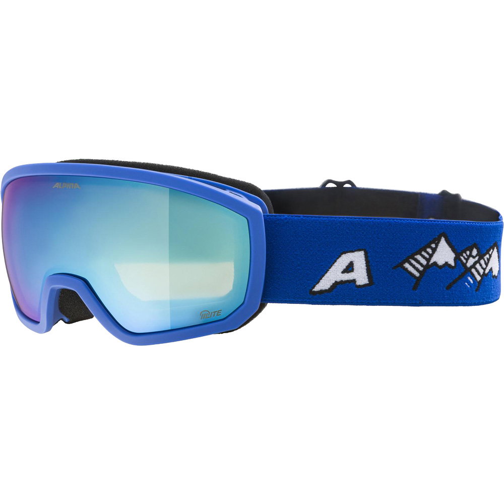 Alpina - Scarabeo Q-Lite Skibrille Kinder blue matt