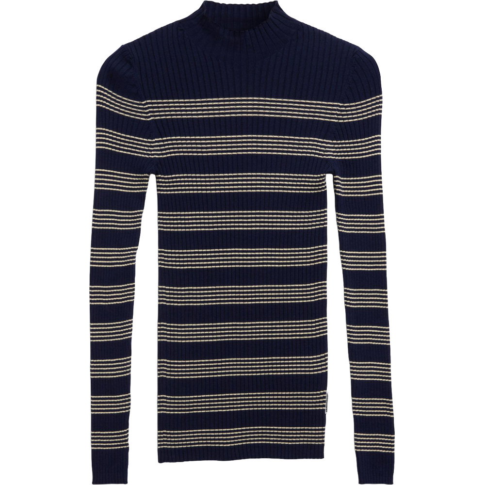 Armedangels - Alaania Striped Pullover Damen tinted navy-golden hay