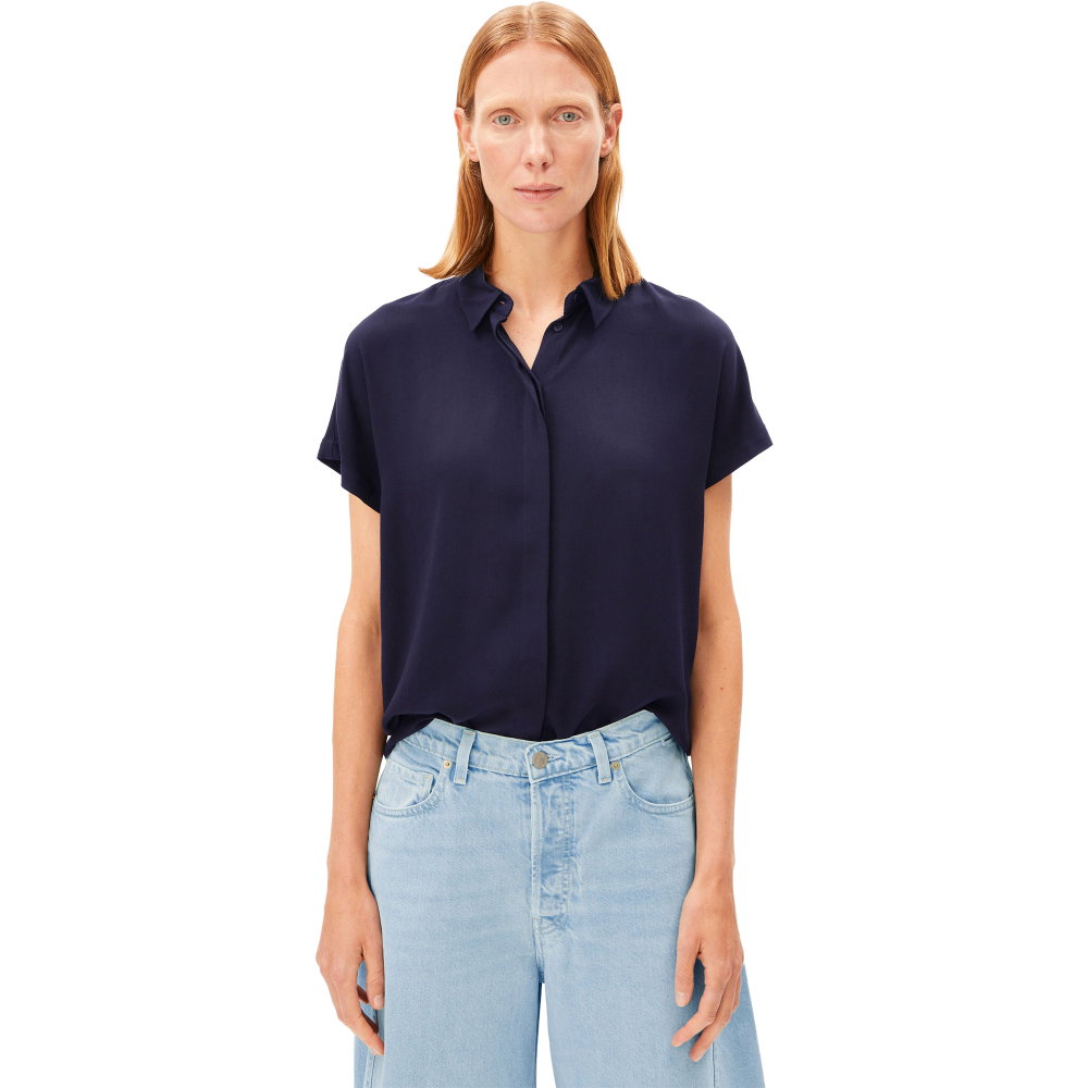 Armedangels - Larisaana Bluse Damen tinted navy