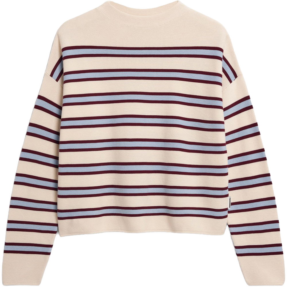 Armedangels - Merinaa Stripes Strickpullover Damen oatmilk