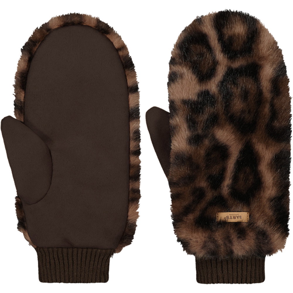 Barts - Fur Mitts Fäustlinge Damen print brown