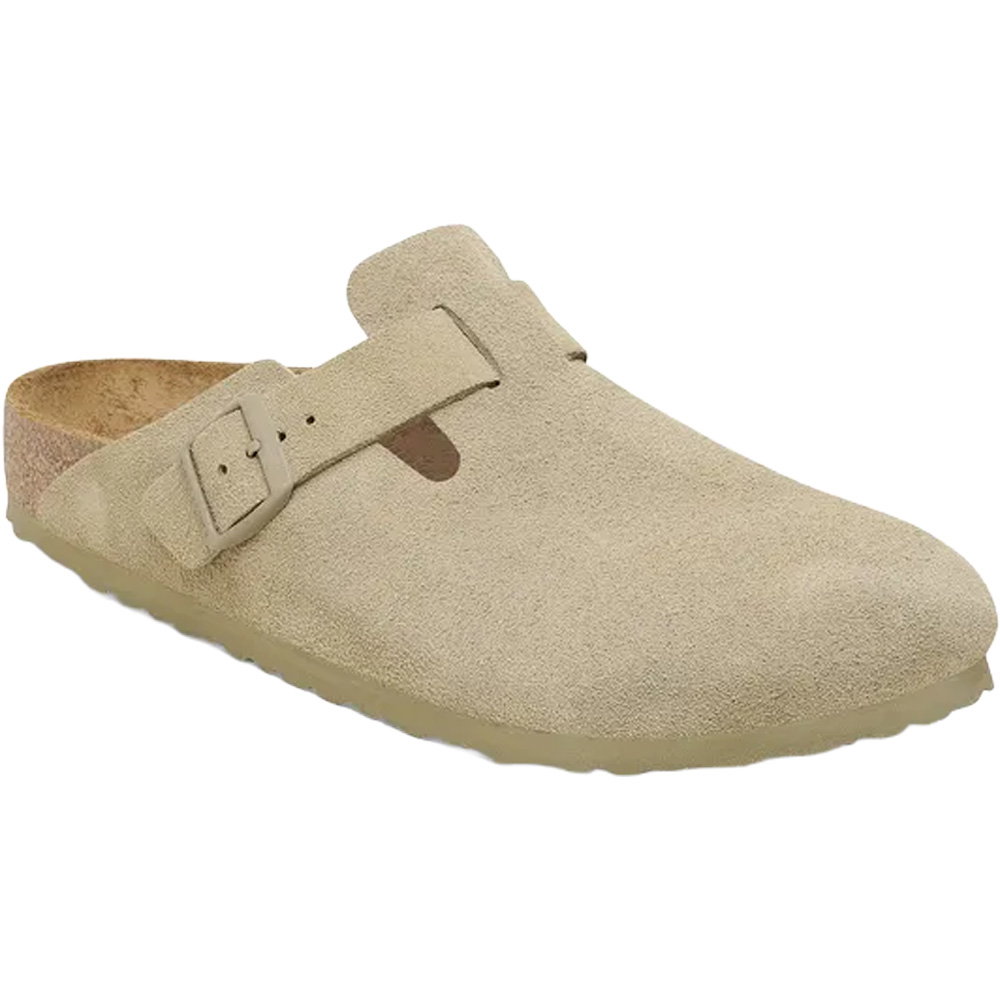 Birkenstock - Boston Suede Leather Sandalen Damen faded khaki