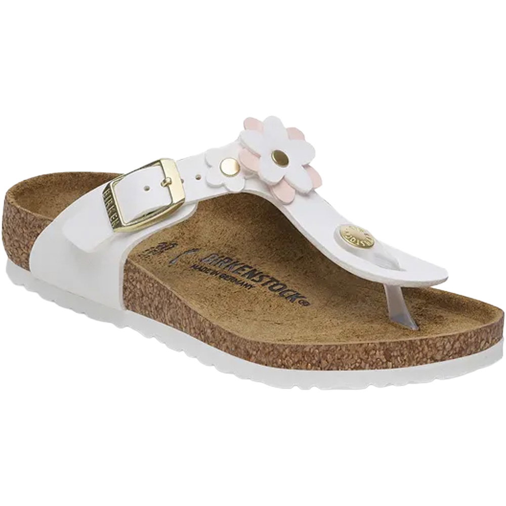 Birkenstock - Gizeh Birko-Flor® Flowers Sandalen Kinder weiß
