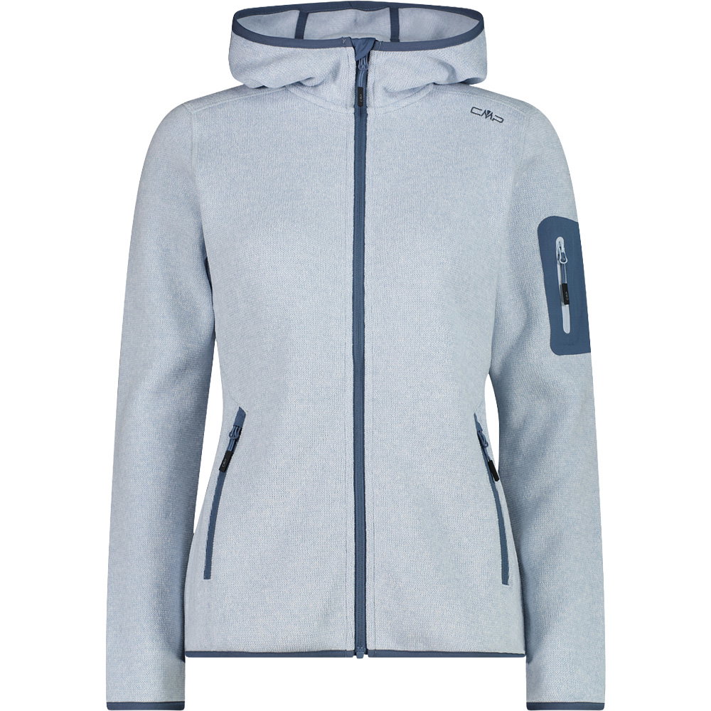 CMP - Knit-Tech Fleecejacke Damen sky blue