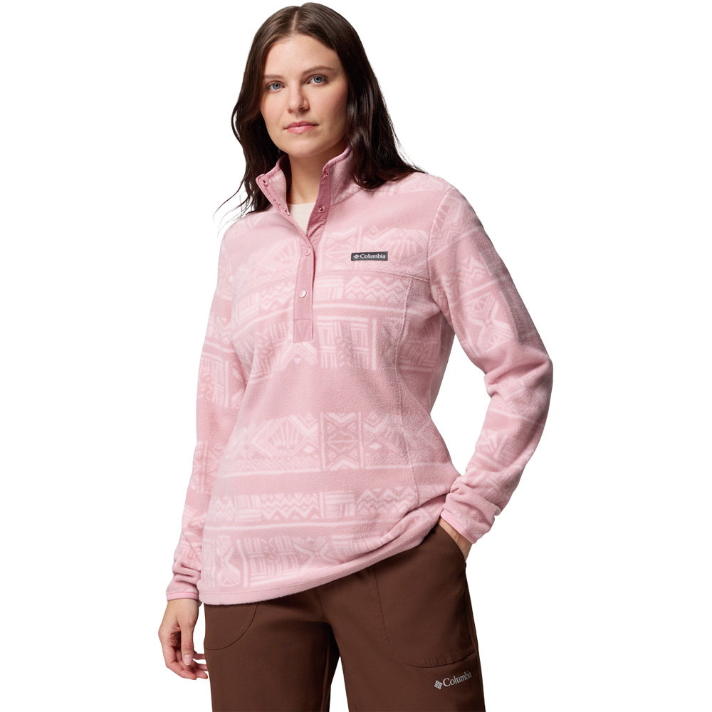 Columbia - Benton Springs™ Printed 1/2 Snap Fleece Pullover Damen eraser pink