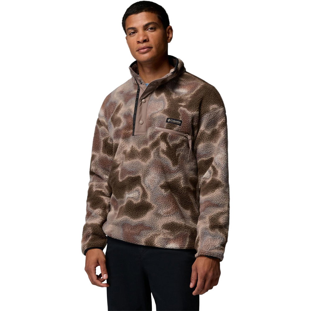 Columbia - Helvetia™ II Printed Half Snap Fleece Sweatshirt Herren iron dyeflow