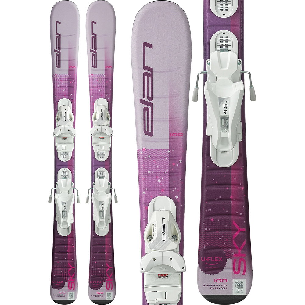 Elan - Sky JR Shift 26/27 Kinderski inkl. EL 4.5 GripWalk® CA JRS Bindung (90-120cm)