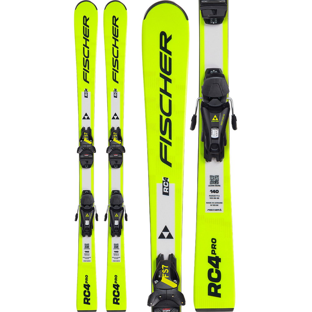 Fischer - RC4 PRO JRS 26/27 Kinderski inkl. FS 7 GripWalk® CA JRS Bindung (140-160cm)