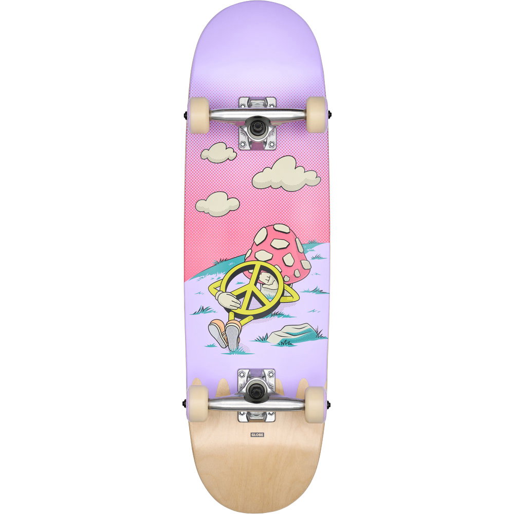 Globe - Grip 95 Mid Wide 8.25” Skateboard Kinder peace man