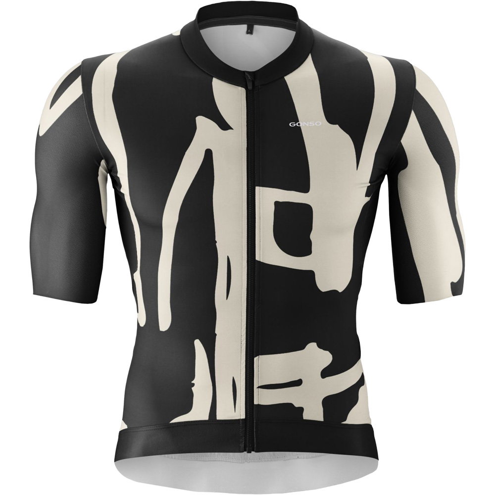 Gonso - Road Print Radtrikot Herren schwarz