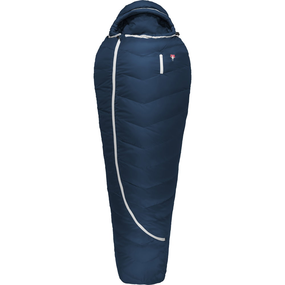 Grüezi Bag - DownWool Summer Light 2.0 Long Daunenschlafsack blue ashes