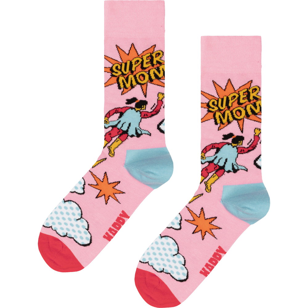 Happy Socks - Flying Super Mom Socken orange