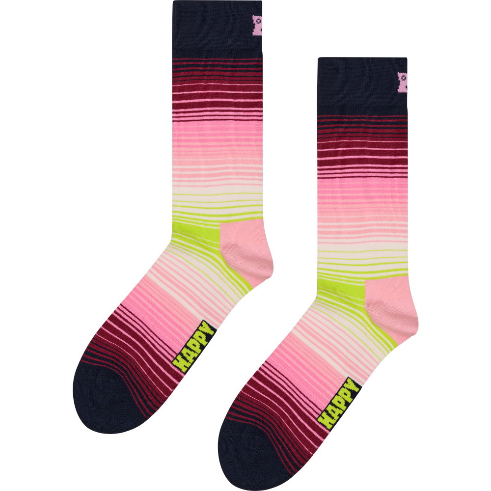Happy Socks - Gradient Stripe Socken pink
