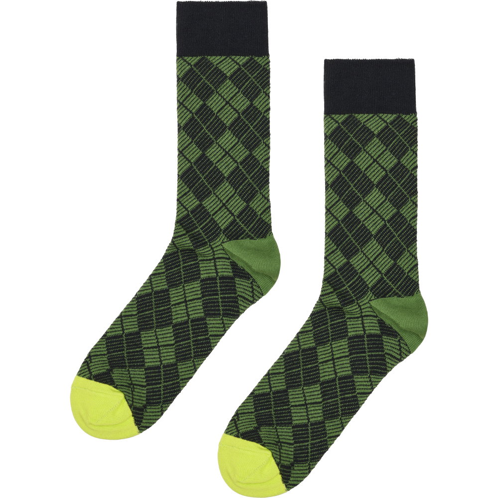 Happy Socks - Mini Argyle Jaquard Socken dark green
