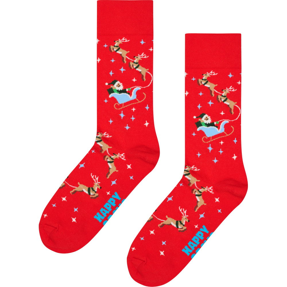 Happy Socks - Sleigh Socken rot
