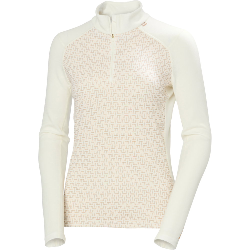 Helly Hansen - Lifa Merino 1/2 Zip Pullover Damen snow monogram aop