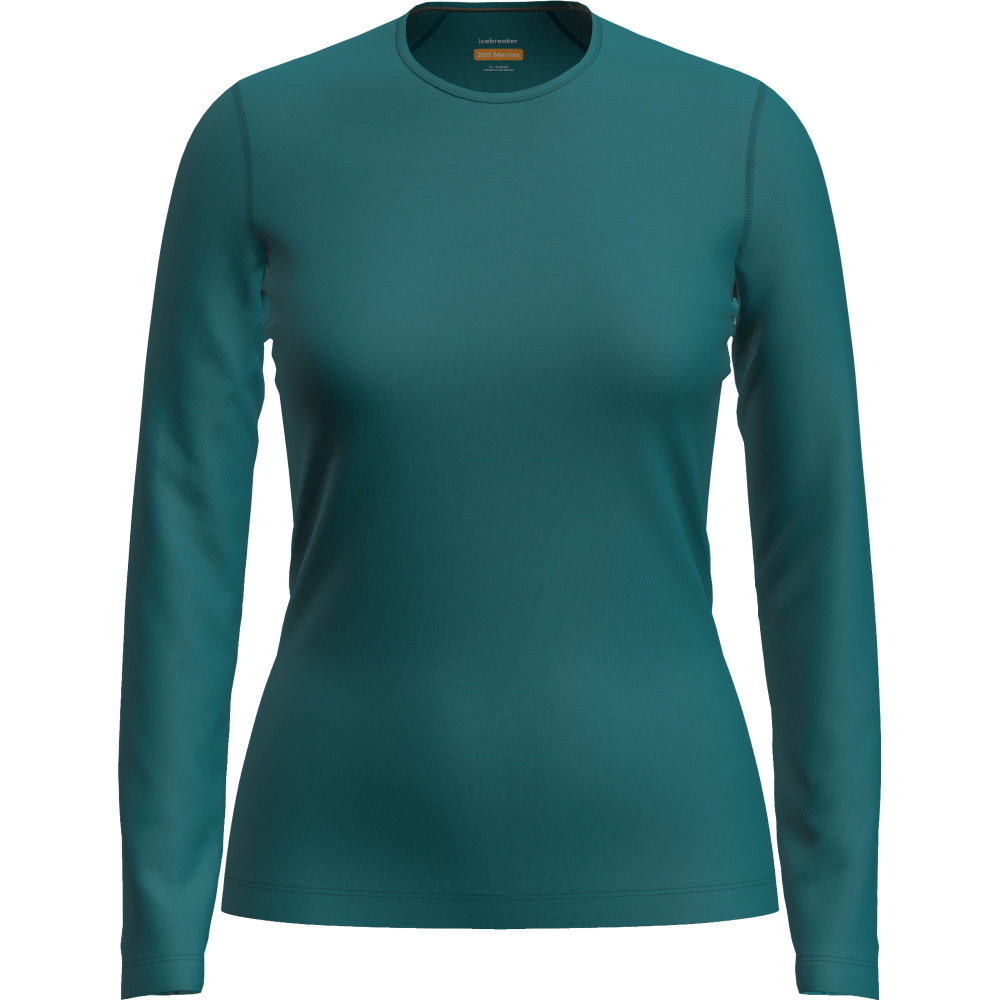 Icebreaker - 200 Oasis Crewe Longsleeve Damen tidal teal