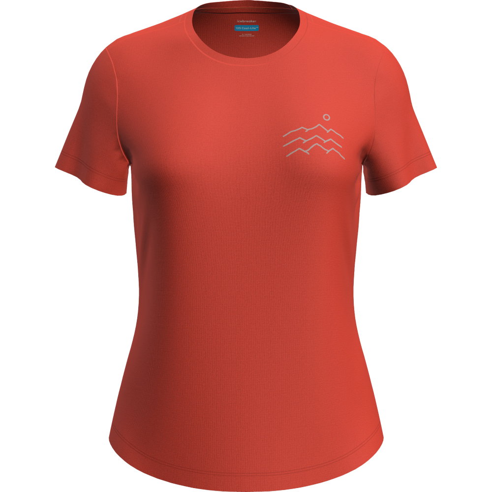 Icebreaker - Merino 125 Cool-Lite Sphere Across the Peaks T-Shirt Damen fervid