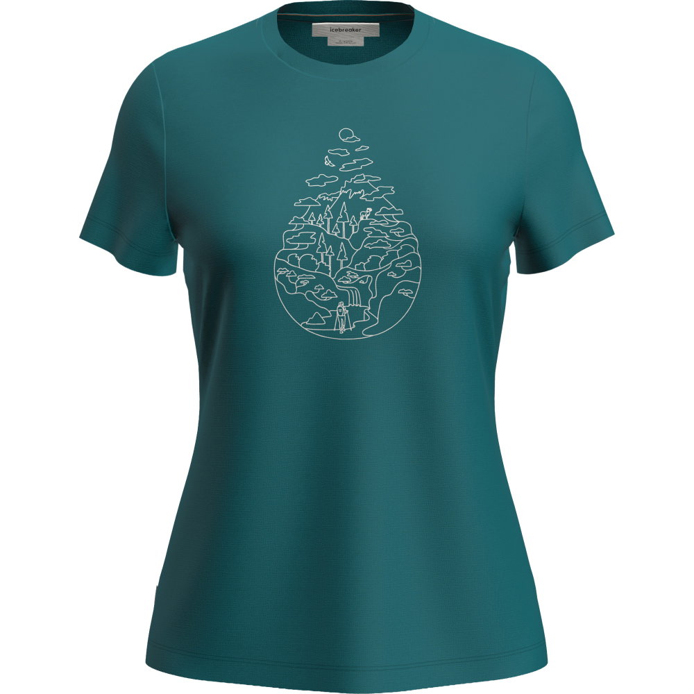 Icebreaker - Merino 150 Tech Lite Hike Path T-Shirt Damen tidal teal