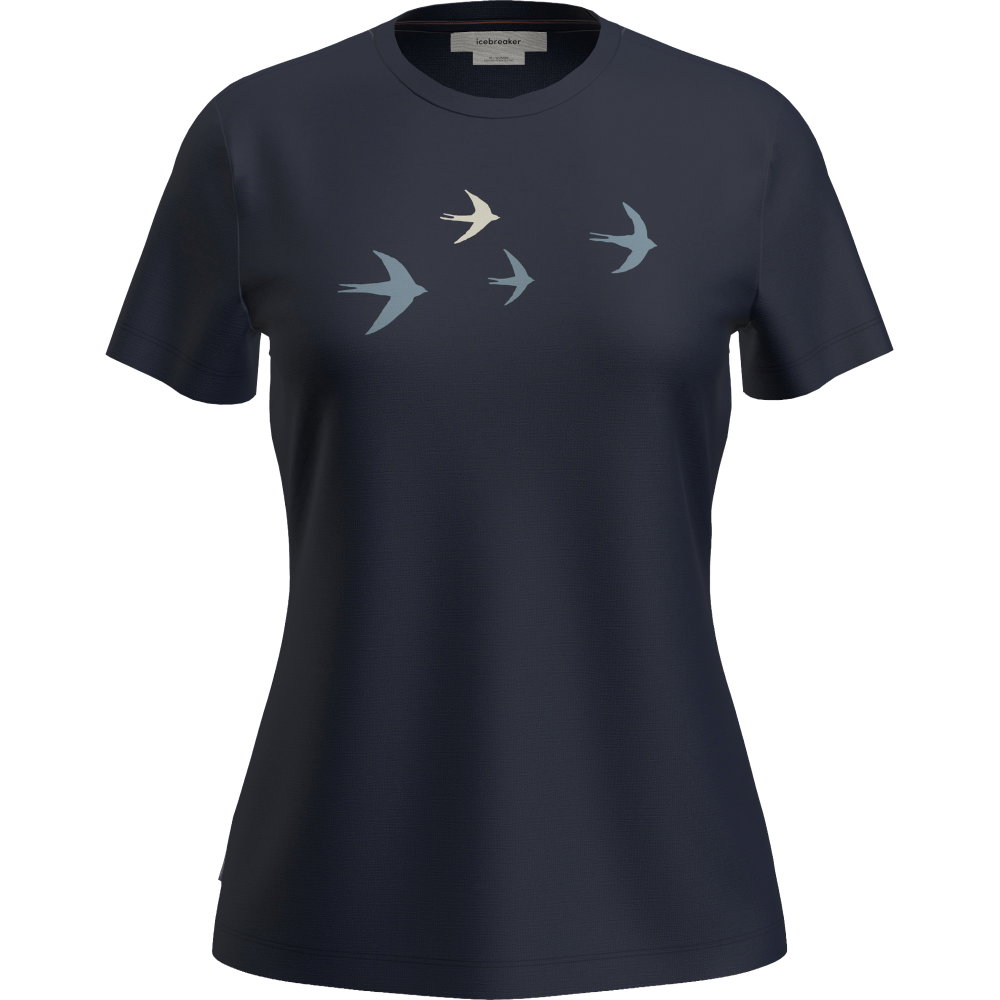 Icebreaker - Merino 150 Tech Lite Bird Transit T-Shirt Damen midnight navy