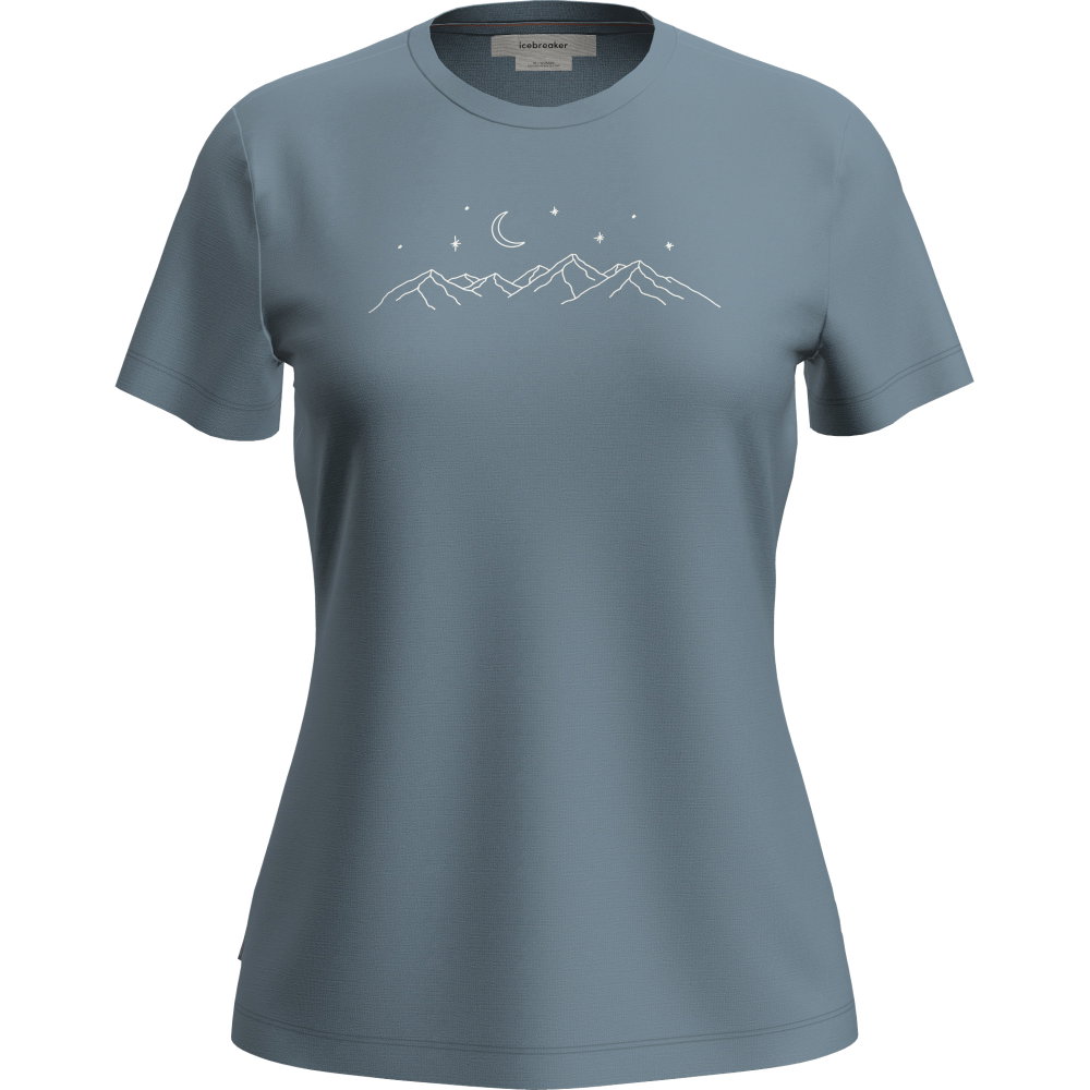 Icebreaker - Merino 150 Tech Lite Sparkling Stars T-Shirt Damen flint blue