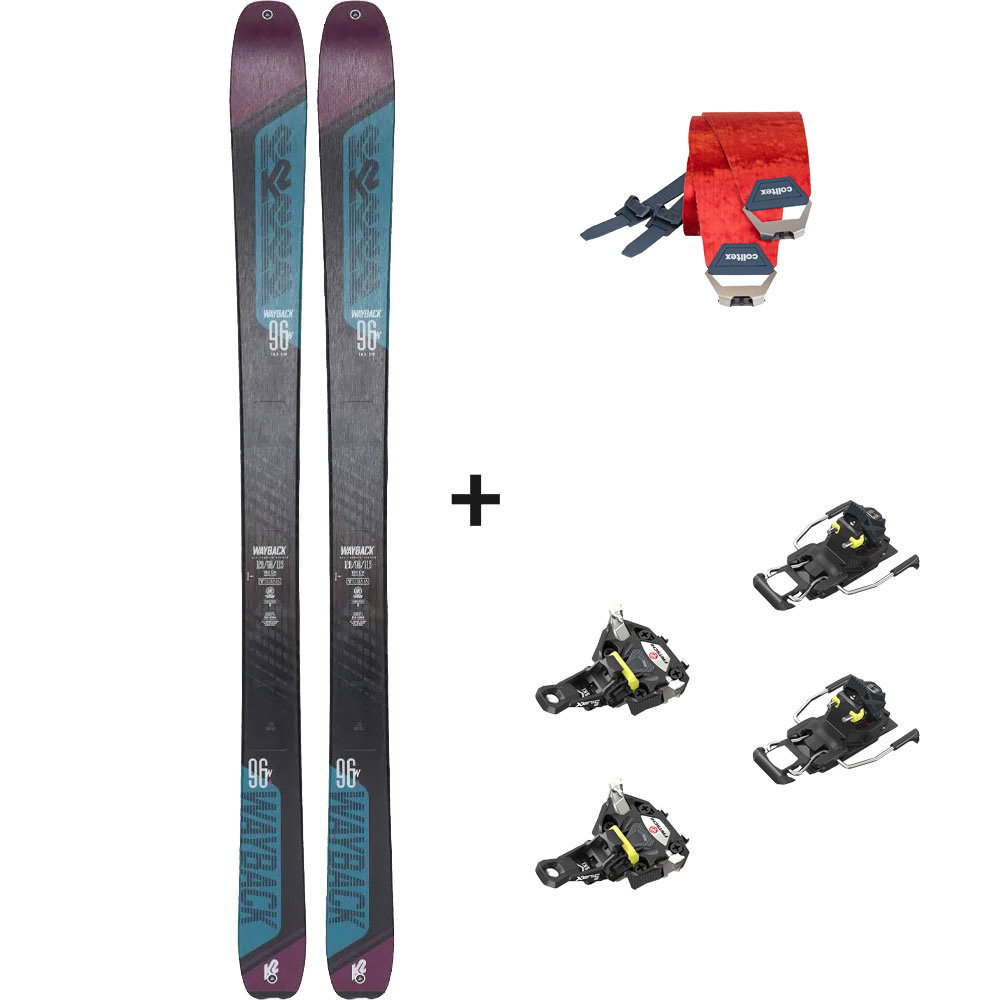 K2 - Wayback 96 W 22/23 Damen Tourenski Komplettset & Fritschi Bindung & Fell