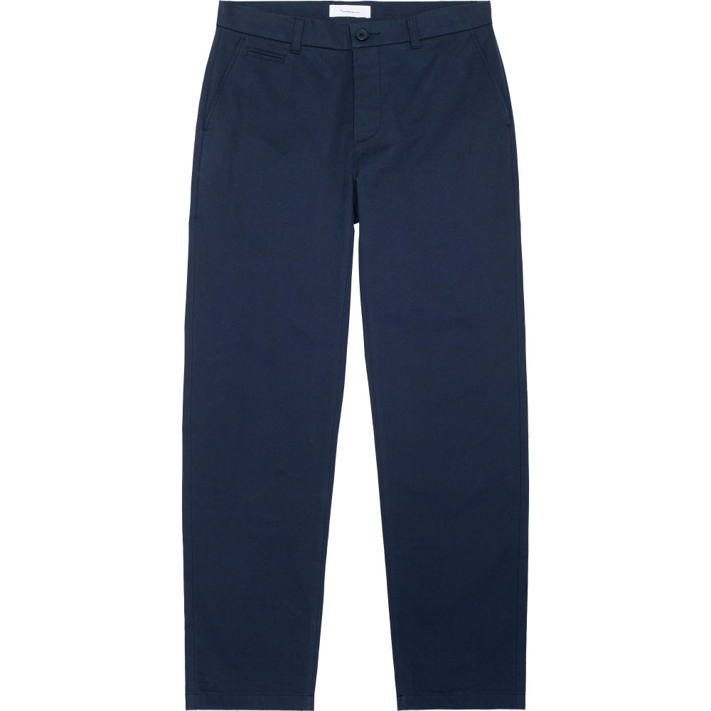 KnowledgeCotton Apparel - Chuck Regular Chino Twill Hose GOTS/Vegan Herren total eclipse