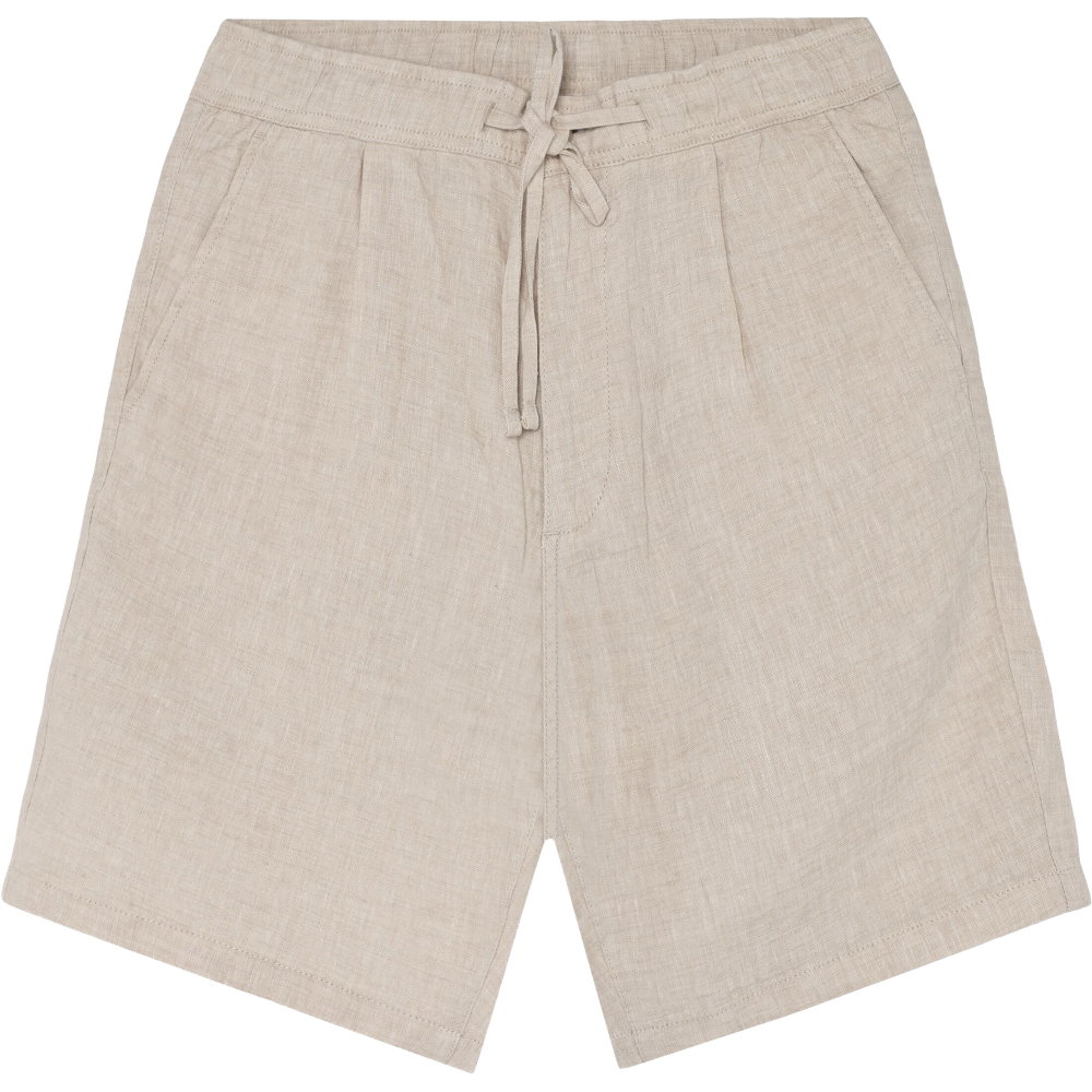 KnowledgeCotton Apparel - Fig lockere Leinen Shorts GOTS/Vegan Herren yarndyed light feather gray