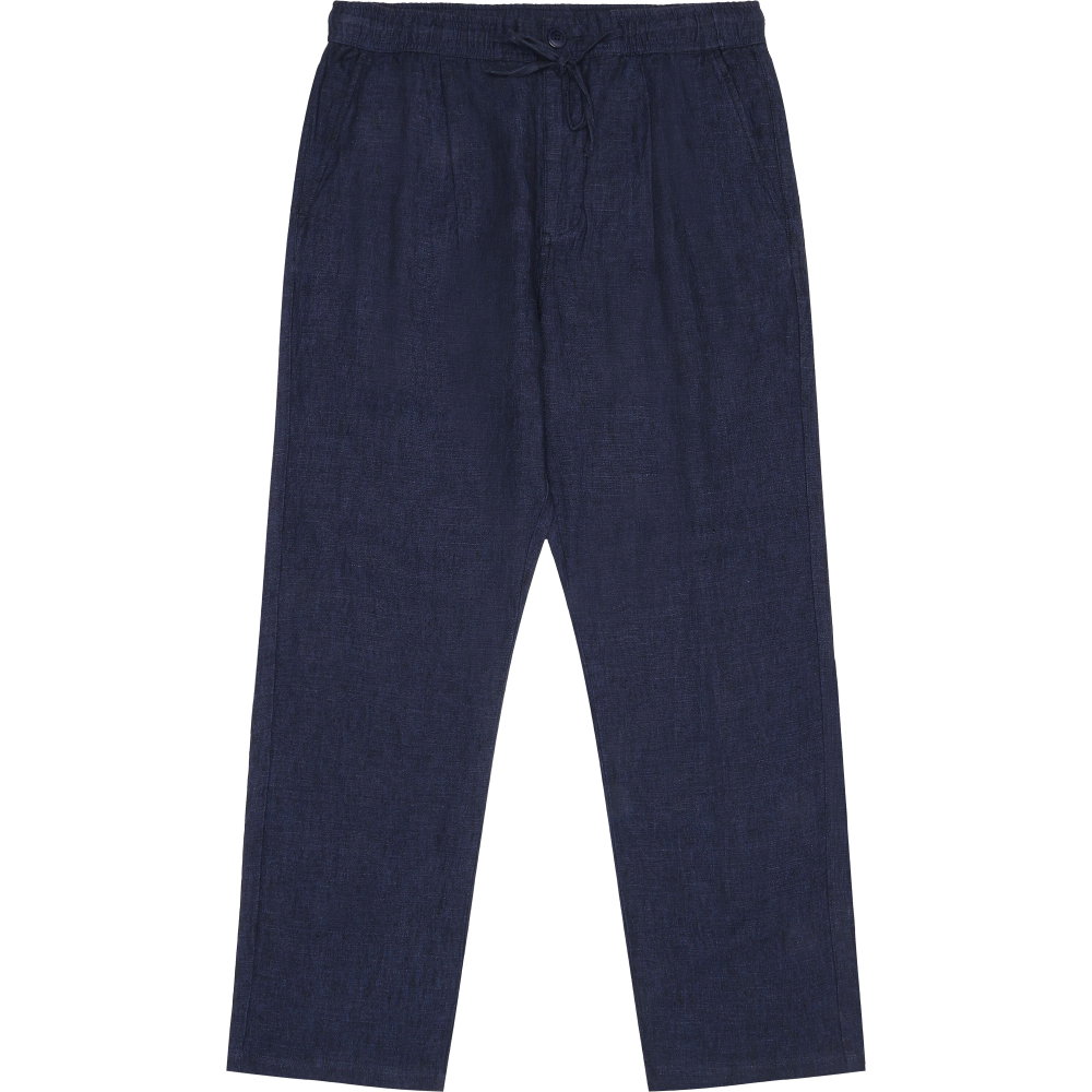KnowledgeCotton Apparel - Fig loose Leinenhose GOTS/Vegan Herren yarndyed total eclipse Image