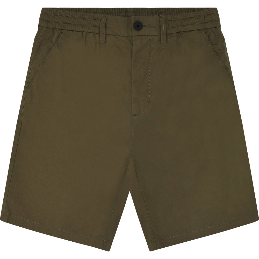 KnowledgeCotton Apparel - Fig Loose Poplin Shorts GOTS/Vegan Herren burned olive