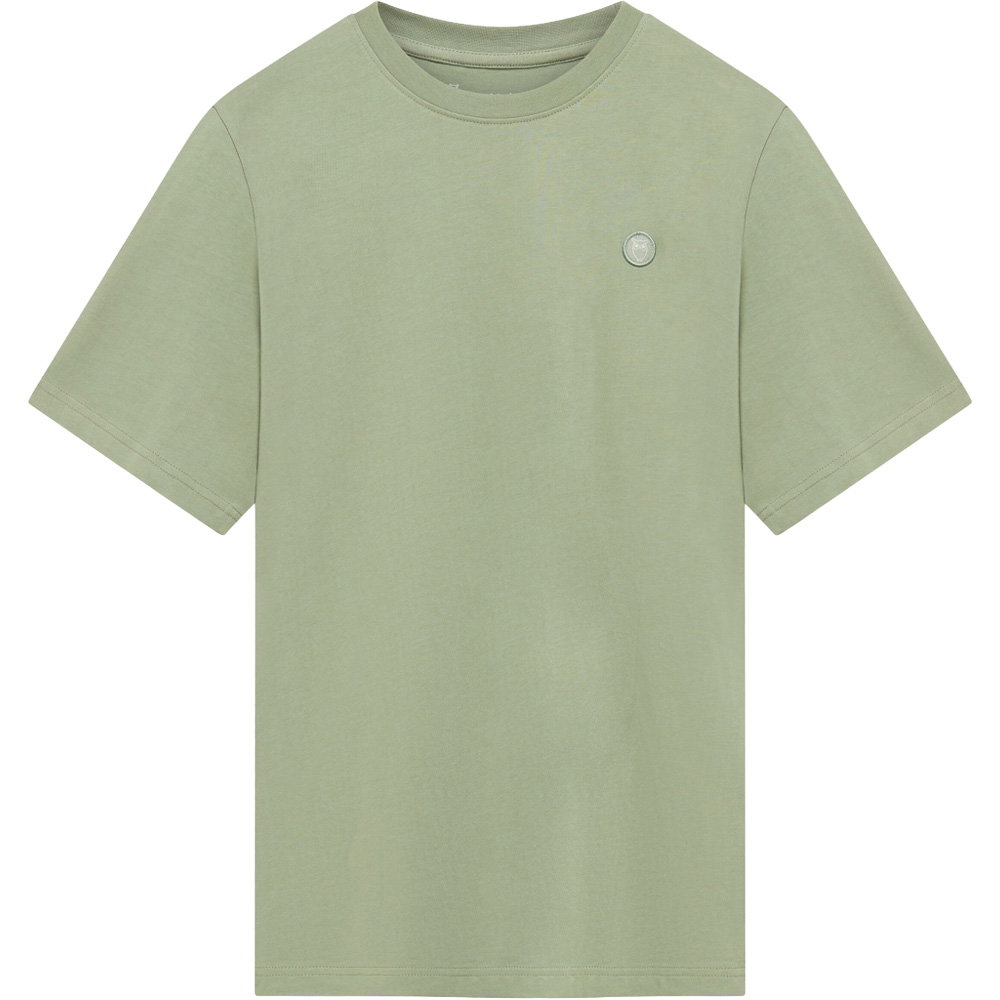 KnowledgeCotton Apparel - Loke Badge T-Shirt GOTS/Vegan Herren lily pad