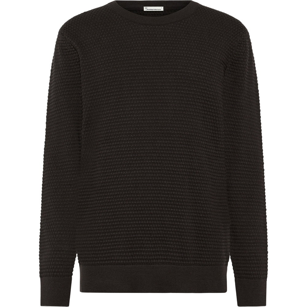 KnowledgeCotton Apparel - VAGN Regular Bubble Knit Strickpullover Herren chocolate torte