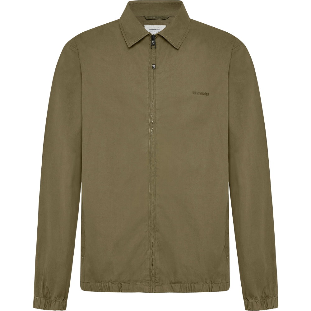 KnowledgeCotton Apparel - Organic Cotton Zip Jacke GOTS/Vegan Herren burned olive