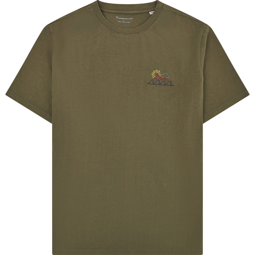 KnowledgeCotton Apparel - Regenerative Organic Cotton T-Shirt GOTS/Vegan Herren burned olive
