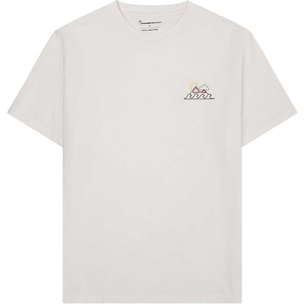 KnowledgeCotton Apparel - Regenerative Organic Cotton T-Shirt GOTS/Vegan Herren egret